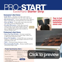 Asphalt shingles details pro-starter